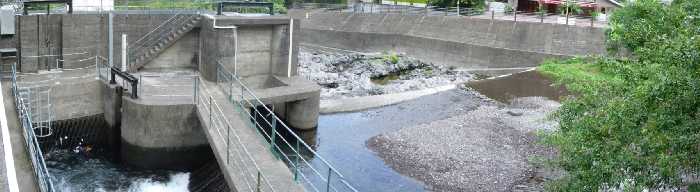 Centrale hydrolectrique de Langevin, prise d'eau