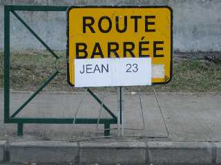 Rue Jean XXIII barre