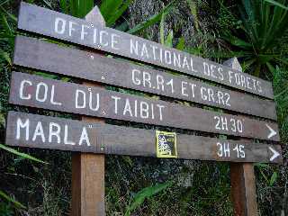 Paneau ONF - Col du Tabit