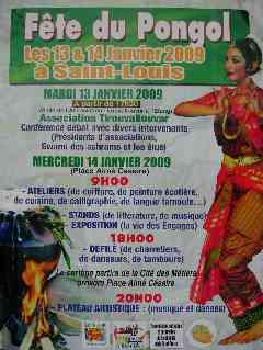 Programme des festivits du Pongol 2009  St-Louis