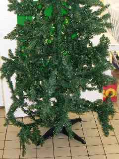 Sapin plastique dor