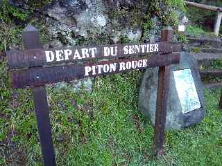 Dpart du sentier vers le Piton Rouge