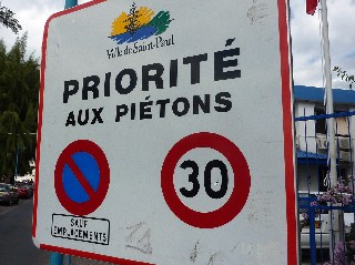 Zone 30 - Priorit aux pitons - St-Paul