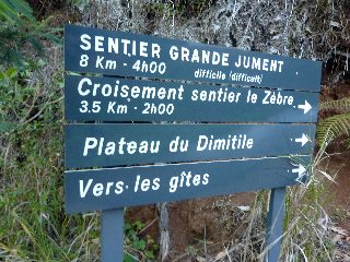 Panneau - Sentier de la Grande Jument