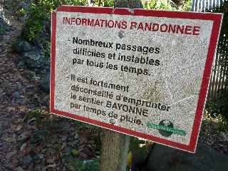 Sentier Bayone - nombreux passages difficiles ...