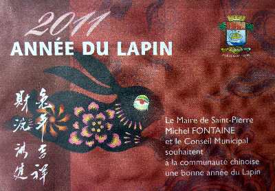 Nouvel an chinois, année du Lapin - Voeux du maire de St-Pierre