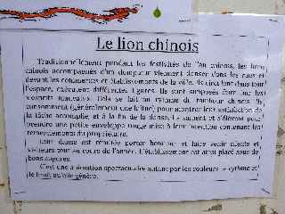 Le Lion chinois - Mdiathque de St-Pierre