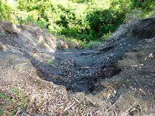 Fort de l'Etang-Sal -  Eboulement de sable dans la ravine Mulla