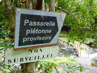 Le Grand Dfrich - Passerelle provisoire sur la rivire Langevin