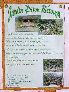 Office du Tourisme de Cilaos - Affiche du Jardin botanique du Piton Bétoum