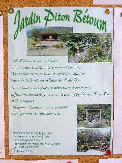 Office du Tourisme de Cilaos - Affiche du Jardin botanique du Piton Btoum