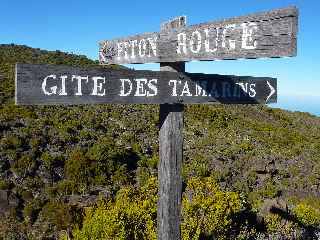 Sentier du Gte des Tamarins au Grand Bnare -  Intersection vers le Piton Rouge