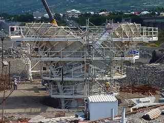 Chantier de la construction du pont sur la rivire Saint-Etienne - Aot 2011 - P8