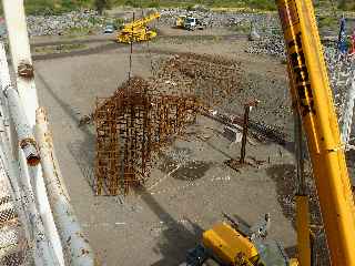 Chantier de la construction du pont sur la rivire Saint-Etienne - Aot 2011 - P8