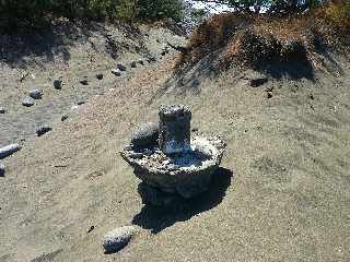 Sentier littoral de l'Etang du Gol  l'Etang-Sal les Bains - Base de poteau