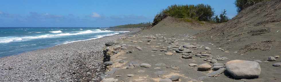 Sentier littoral de l'Etang-Sal - Falaises de sables gris -