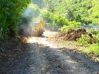 St-Leu -  L'Etang - Chemin Diale - Travaux Ravine du Grand Etang (pont)