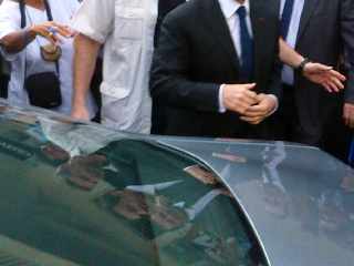 Visite de Nicolas Sarkozy  Saint-Pierre - La Runion - 4 avril 2012-