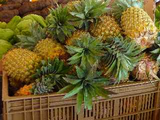 St-Joseph - Ananas au marché forain