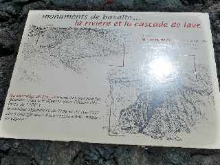 Saint-Philippe - Pointe de la Table - Coulée de mars 1986 - Rivière et cascade de lave
