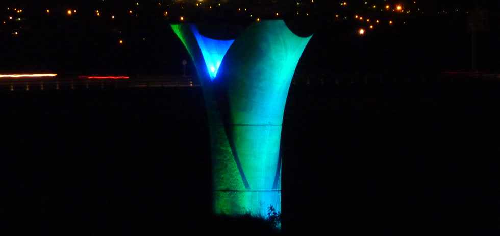 15 juin 2013 - Nouveau pont sur la rivire St-Etienne de nuit