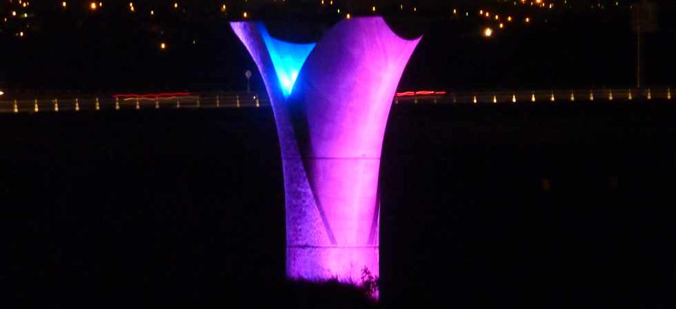 15 juin 2013 - Nouveau pont sur la rivire St-Etienne de nuit