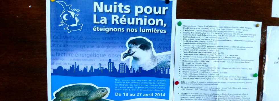 18 avril 2014 - St-Pierre - Affiche Nuits pour la Runion - Eteignons nos lumires