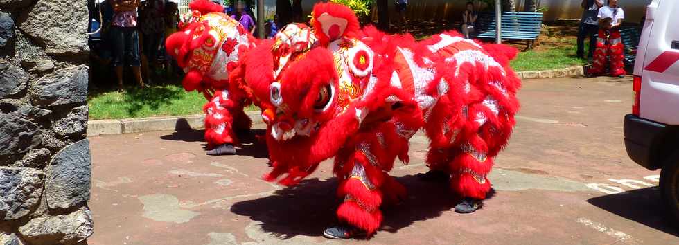 28 février -Médiathèque de St-Pierre - Danse du lion -Association Qi Lin