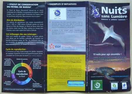 Dépliant Parc national - Nuits sans lumière Ile de la Réunion
