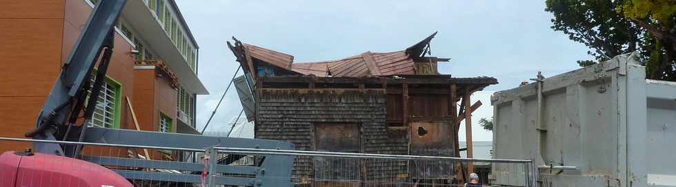 19 janvier 2015 - St-Pierre -  Maison Choppy après effondrement partiel -