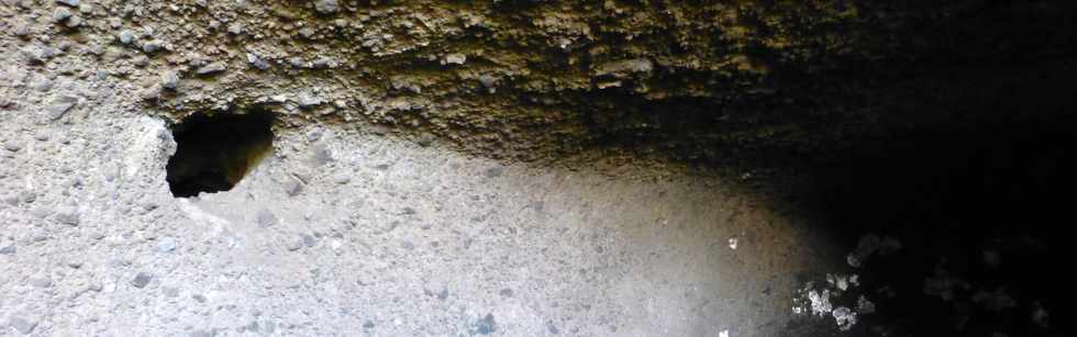 8 juillet 2016 - St-Pierre - Pointe du Diable - Falaise de la Petite Baie  - Cavits creuses dans le tuf