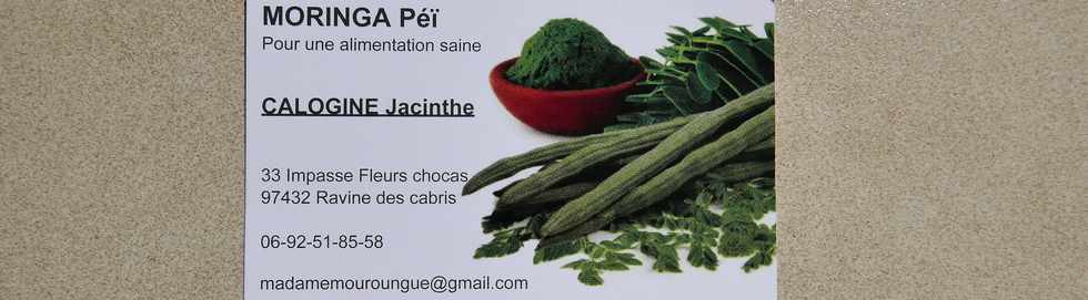 17 fvrier 2018 - A St-Pierre, le plus beau march de la Runion - Moringa P - Mme Jacinthe Calogine