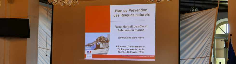 20 fvrier 2018 - St-Pierre - Projet de plan de prvention des risques littoraux - Runion informations et changes avant enqute publique - DEAL- BRGM