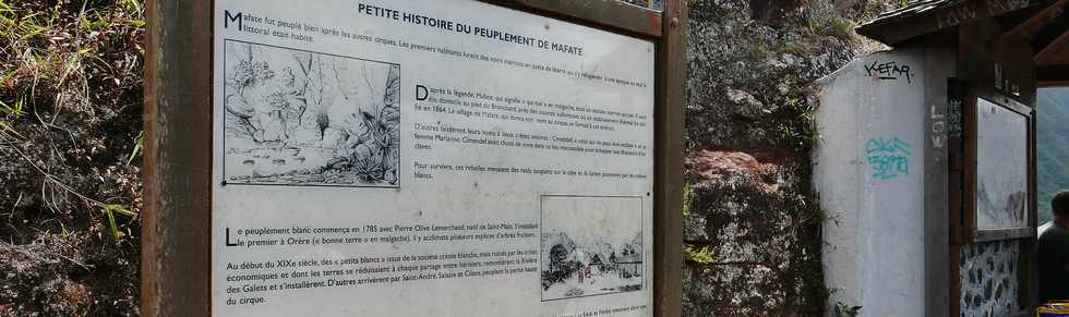 24 octobre 2018 - La Possession - Dos d'Âne - Sentier Cap Noir - Panneau peuplement du cirque