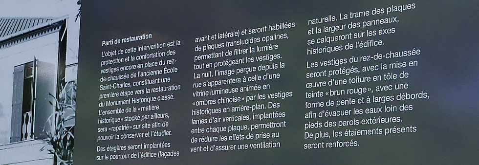 20 janvier 2019 - St-Pierre -Chantier de protection des vestiges de la Maison Choppy