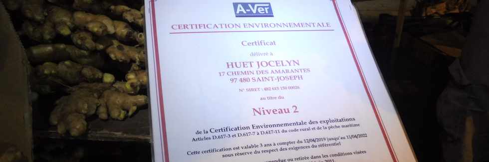 4 mai 2019 - St-Pierre - Marché forain -  Certification environnementale des exploitations niveau  2 - Jocelyn Huet - La Crête St-Joseph -