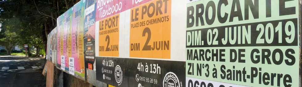 02 juin 2019 - St-Pierre -Affiches sur panneaux électoraux  -