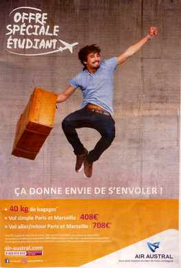 7 juillet 2019 - Presse locale de la Runion - Encart pour les nouveaux bacheliers -  Pub Air Austral