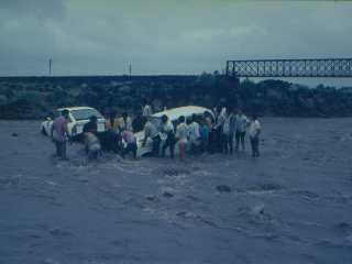Radier de la rivière St-Etienne submergé (1973)