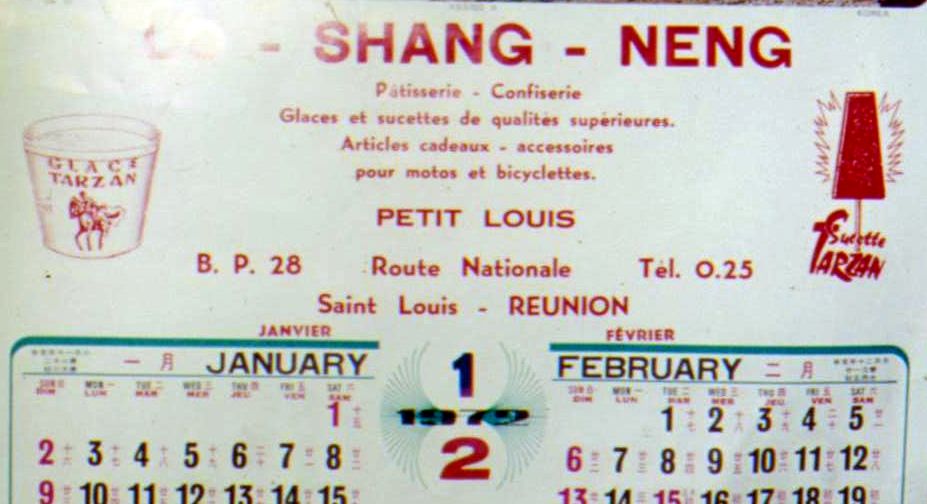 1972- St-Louis Calendrier Petit Louis