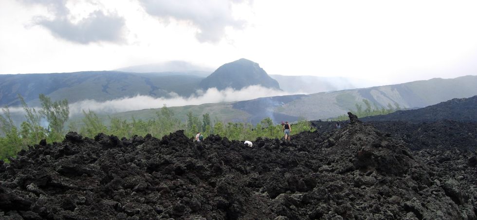 Piton de Crac -Eruption de f�vrier 2005