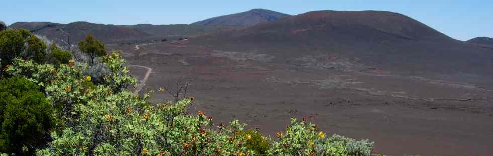 Vue de la Plaine des Sables, du sentier vers le Piton des Basaltes