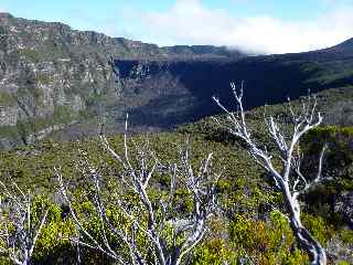 Cass de la Plaine des Sables depuis le sommet du Piton du Rond de Langevin