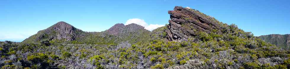 Piton du Rond de Langevin, en demi-lune, ouvert vers l'est