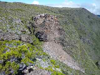 Eboulis dans la rivire des Rempart