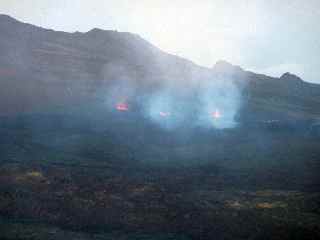 Fontaines de lave - Eruption du 14 octobre 2010 - Piton de la Fournaise