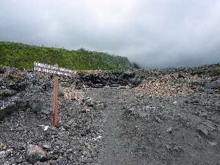 Grand Brûlé - Route des laves - Effondrement coulée 2007