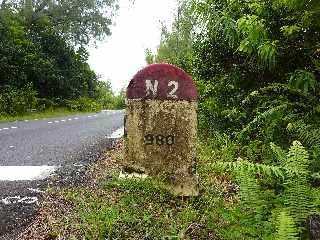 Grand Brl - Route des laves - Borne kilomtrique