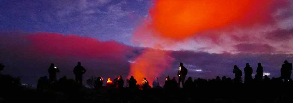 2 fvrier 2017 - Eruption au Piton de la Fournaise vue depuis le Piton de Bert