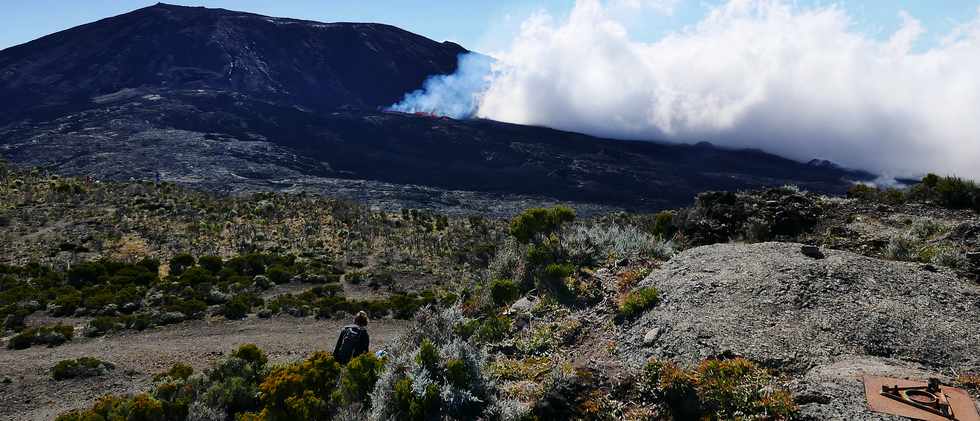 14 juillet 2017 - Ile de la Runion - Eruption au Piton de la Fournaise - Vue depuis le Piton de Bert